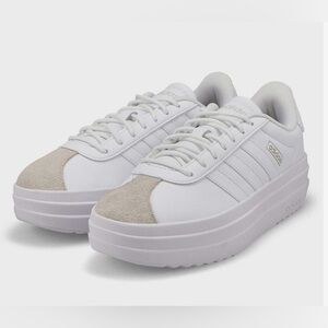 Adidas Low Top VL Court Bold White/White/Crystal White Size 8.5